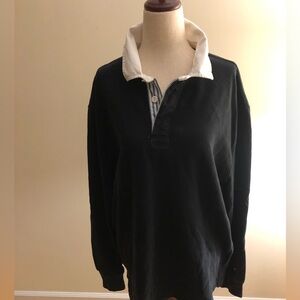 J. Crew Navy Shirt with White Collar